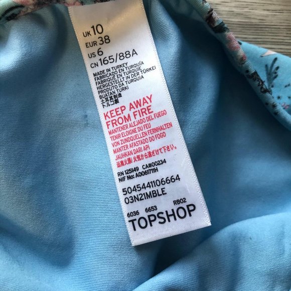 Topshop Swimsuit Floral Lace Ditsy 1 Piece Size 6 - Picture 5 of 8